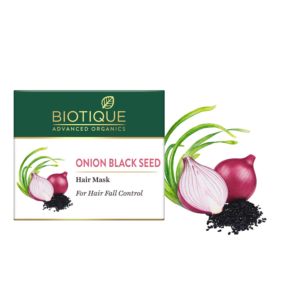 Biotique Banana Deeply Nourishing Hair Mask For Normal To Dry Hair, 175G & Onion Black Seed Hair Mask, Ideal For Hair Fall Control, 175G | Hair Nourishment, Hairfall Control, 350 Gram