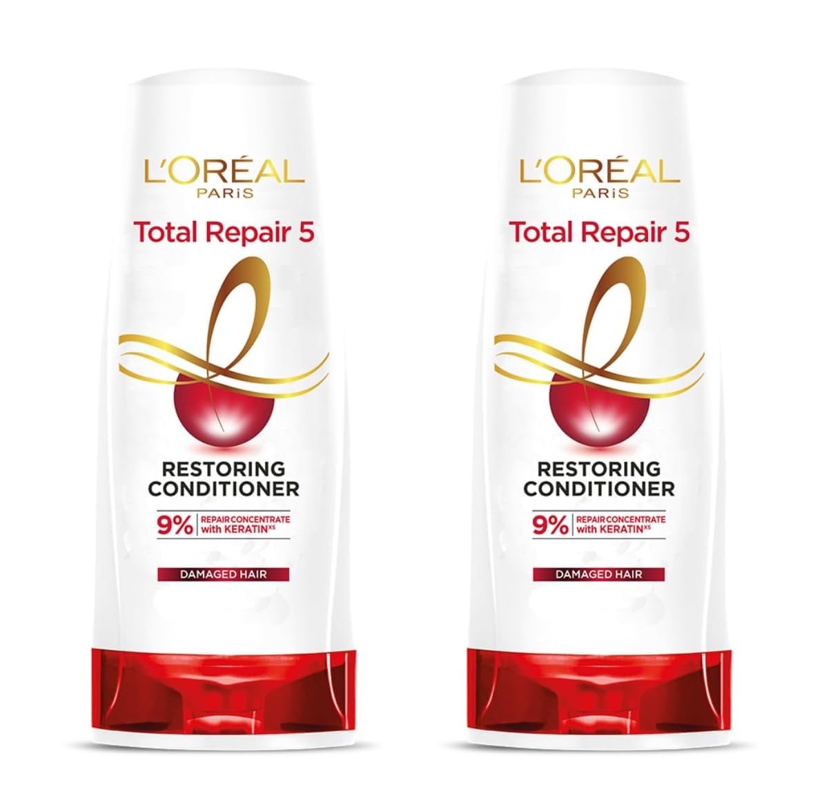 L'Oreal Paris Total Repair 5 Restoring Conditioner 9% Repair Concentrate With KERATIN For Damaged Hair 180ml (PACK OF 2)