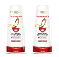 L'Oreal Paris Total Repair 5 Restoring Conditioner 9% Repair Concentrate With KERATIN For Damaged Hair 180ml (PACK OF 2)