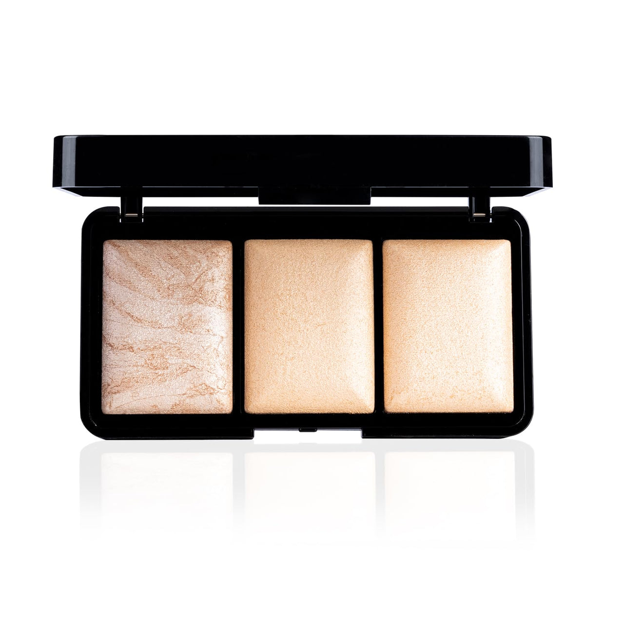 PAC Trio Highlighter X3 | Powder Highlighter Palette for Face Makeup with Semi-Matte Natural Metallic Finish | 3 Lightweight Shimmer Glow Shades | Full Coverage & Long Lasting for All Skin Type | 4g