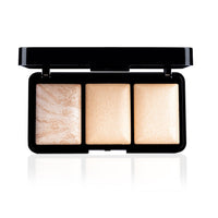 PAC Trio Highlighter X3 | Powder Highlighter Palette for Face Makeup with Semi-Matte Natural Metallic Finish | 3 Lightweight Shimmer Glow Shades | Full Coverage & Long Lasting for All Skin Type | 4g