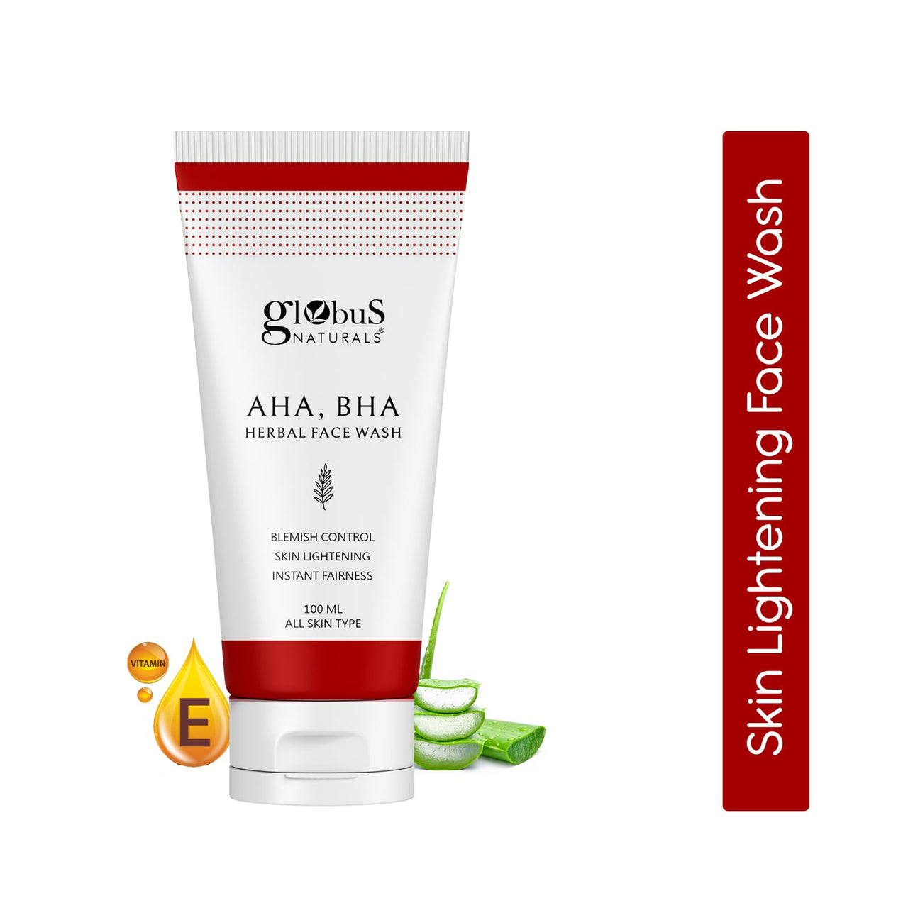 Globus Naturals AHA BHA Anti Ageing & Fairness Face Wash,100ml