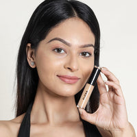FLiCKA Cover Story Liquid Light Weight Natural Concealer With Full Coverage For Women| Contains SPF, Argan & Avacado Oil| Concealer For Face Makeup, 01.2 Sand, 8.5ml