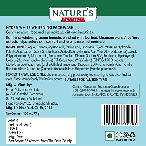 NATURES ESSENCE Niacinamide Hydra White Whitening Face Wash 100G Pro