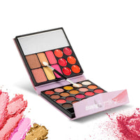 Hilary Rhoda The Book of Makeup | 20 Eyeshadows | 2 Highlighters | 2 Blushes | 2 Contours | 6 Cream Lip Glosses | Dual Ended Brush | Long Lasting | Blends Easily- 23.4g (Shade 1)