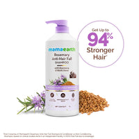 Mamaearth Rosemary Anti-Hair Fall Shampoo with Rosemary & Methi Dana for Reducing hair Loss & Breakage - 1 Litre | Up to 94% Stronger Hair | Up to 93% Less Fall | Sulphate Free Shampoo | For Men and Women