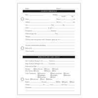 Diane Salon Client Data Cards for Hair Stylist  Pack of 80 - Two Sided Paper with Binder Holes, 8.5 x 5.5 Inches, 391, White