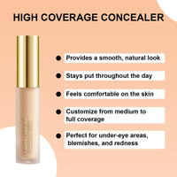 Lakyou Beauty High Coverage Liquid Concealers | Lightweight | Full Coverage | Smooth Finish | Long Lasting | Shade-04(Natural Nude) | 5.5ml