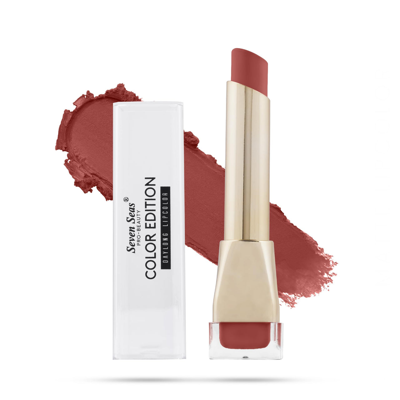 Seven Seas Color Edition Matte Lipstick | Highly Pigmented | Long Lasting | Waterproof | Smudgeproof | Single Coat Application | Lipstick for Women (307, 3.5G)