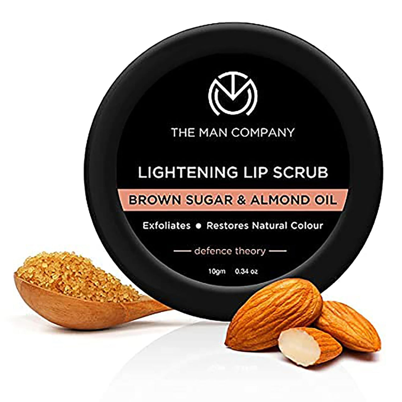 The Man Company Lip Care Combo With Lip Scrub & Lip Balm For Dry & Chapped Lips | Lightening & Brightening Dark Lips | For Soft, Supple & Damaged Lips - 14Gm, White