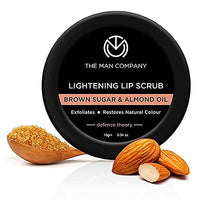 The Man Company Lip Care Combo With Lip Scrub & Lip Balm For Dry & Chapped Lips | Lightening & Brightening Dark Lips | For Soft, Supple & Damaged Lips - 14Gm, White