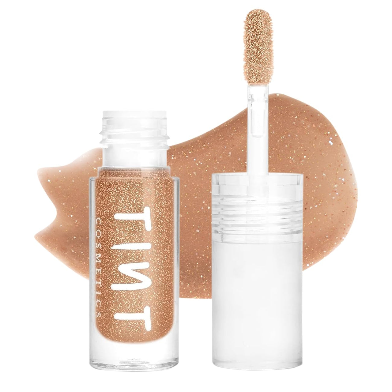 Tint Cosmetics 2.5ml Shimmery Nude Lipgloss, Non Sticky, Hydrating, Light Weight, Long Lasting, High Shine & Soft Natural Liquid Lip Gloss For Girls & Women (Caramel Latte)