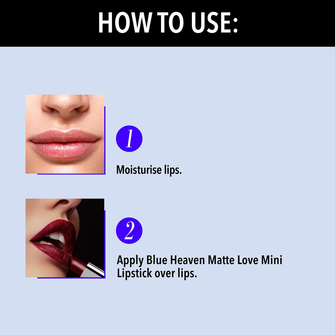 Blue Heaven Matte Love Mini Lipsticks, Pack of 30 | Hydrating & Moisturizing Mini Roll on Lipsticks, 13gm