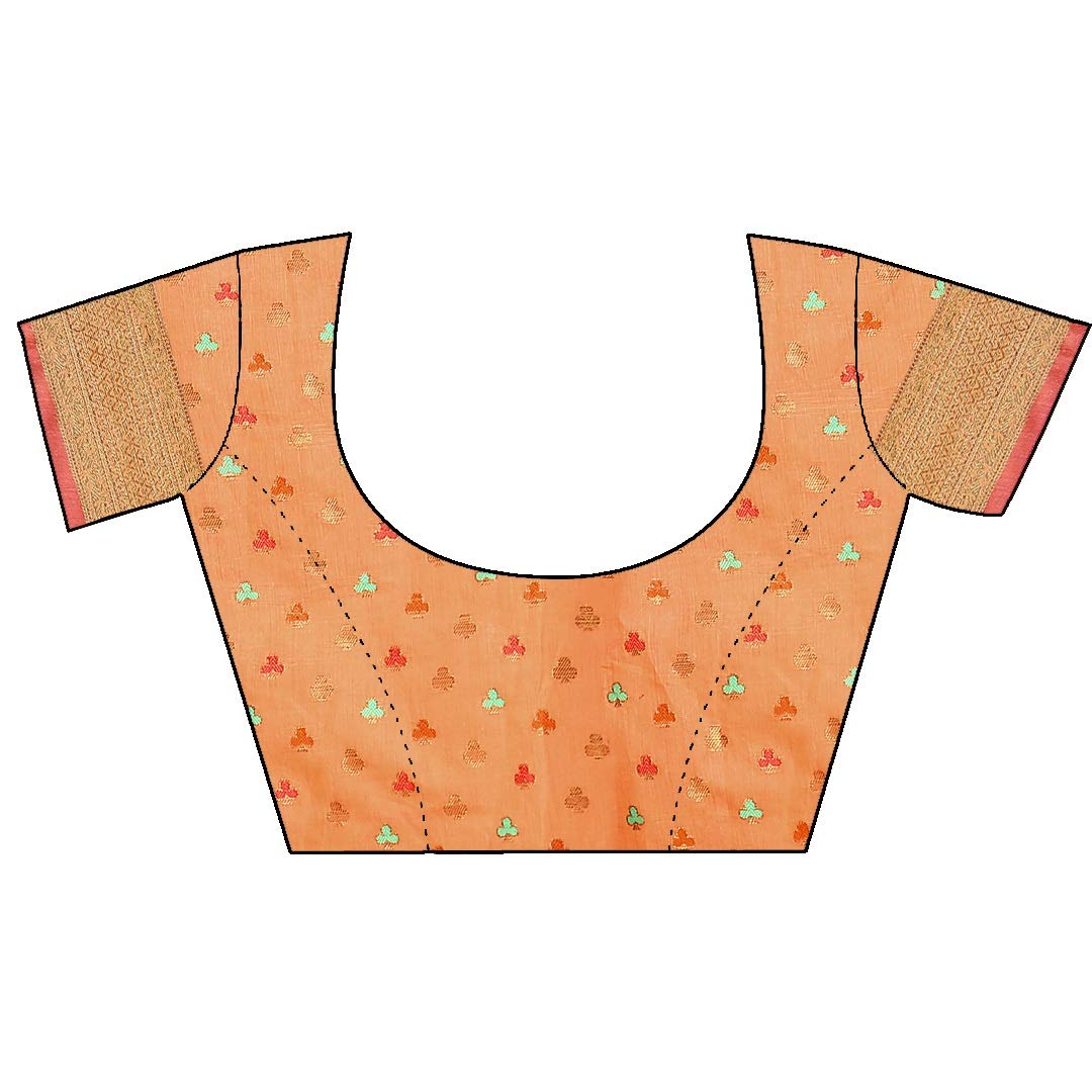 Divine International Trading Co Women's  Chanderi Saree With Blouse Piece