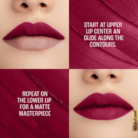 Lakmé 9 To 5 Primer + Matte Lipstick, Matte Finish, Lightweight Lipstick, Lasts For 16Hrs, Nourishes Lips & Great For Daily Use, Deep Wine, 3.6G (Pack of 2)