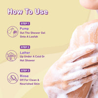 Plum Bodylovin' Vanilla Vibes Body Wash | SLS-Free Creamy Body Wash for Women | Shower Gel with Long Lasting Vanilla Fragrance | Aloe-Infused Nourishing Body Cleanser for Soft & Smooth Skin - 240ml