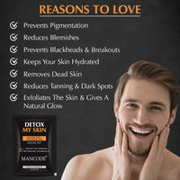 Mancode Detox My Skin Facial Kit For Men | Salon-Like Glowing Skin In 6 Easy Steps | Improves Skin Texture | Instant Glow | Suitable For All Skin Types - 2 x 58 G (Pack of 2)