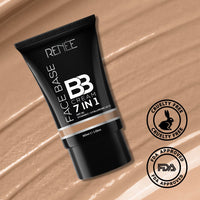 RENEE Face Base BB Cream 7 in 1 with SPF 30 PA+++, Enriched with Hyaluronic Acid, Vitamin C, Hydrates, Nourishes & Smoothens Skin Texture, Praline 30ml