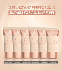 Lakyou Beauty CC Cream Instant Fair Look | Waterproof | Makeup Like Finish | Long Lasting | Shade-01(White Ivory) | 120g | Pack Of 2