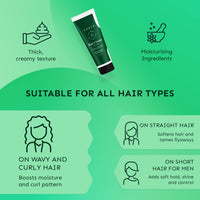 Arata Styling Hair Cream | For All Hair Types |Reduces Frizz & Tames Flyaways | Adds Soft Hold and Control to Short Hair | No Sulphate,Paraben,Silicone | 50ml