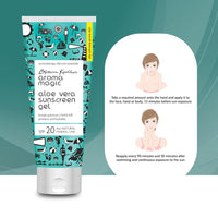Aroma Magic Aloe Vera Sunscreen Gel With Broad Spectrum Protection UVA/UVB |SPF 20 |For Oily & Acne Prone Skin | 100 ml