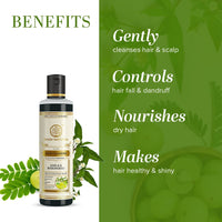 Khadi Natural Amla & Bhringraj Shampoo/Cleanser for Controlling Dandruff & Hair fall Shampoo Paraben & Sulphate-Free 210ml Amla & Reetha Hair Conditioner 210mlFor Hair Fall Rescue