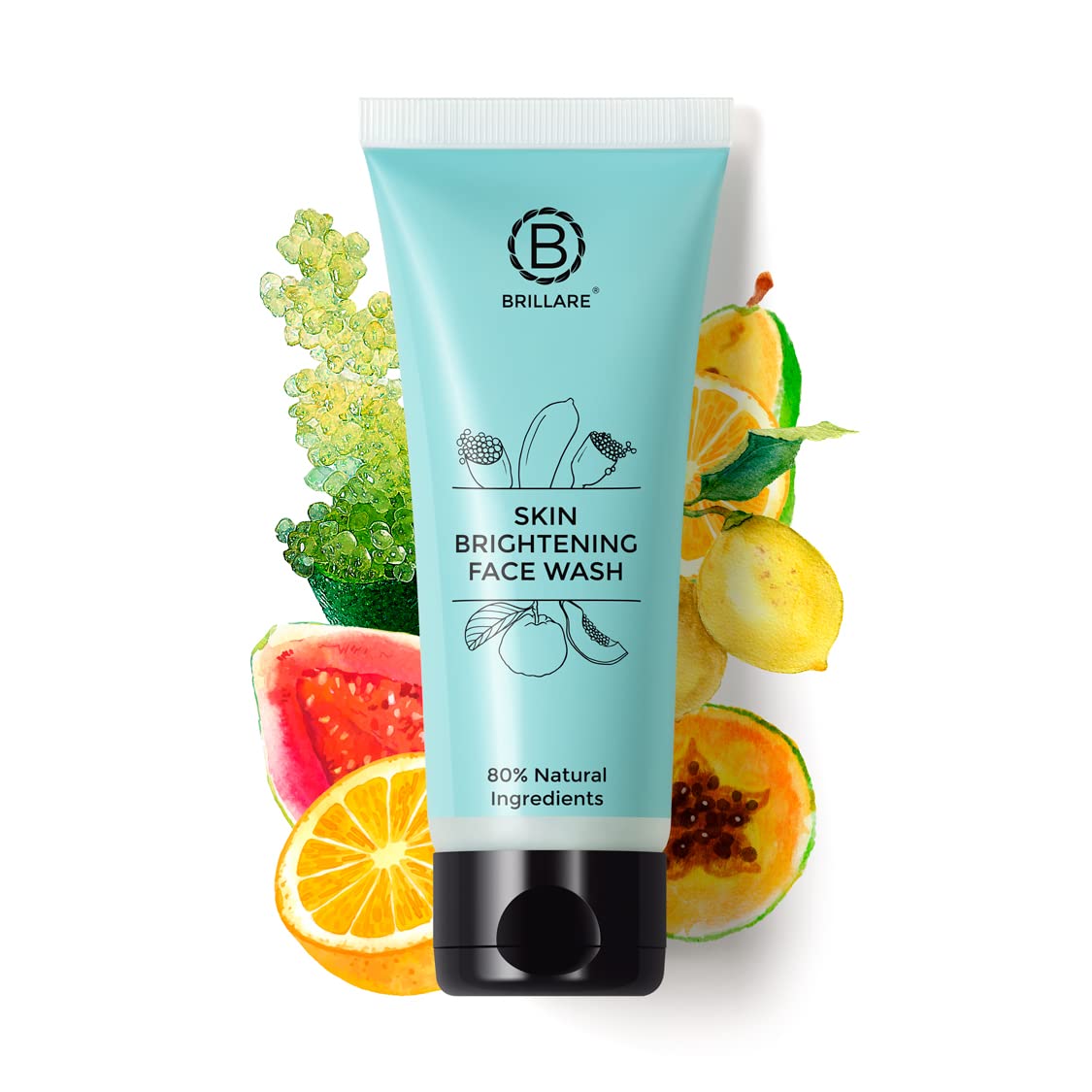 Brillare Professional Skin Brightening Natural Moisturiser With Lime Cavier and Papaya (50 ML) & Brillare Professional Skin Brightening/Lightening Face Wash, 100 ml Combo