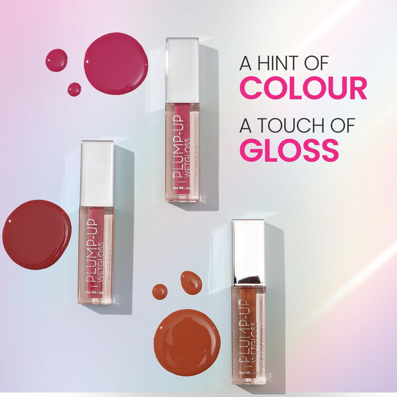 Swiss Beauty Plump-Up Wet Lightweight Lip Gloss With High Shine Glossy Finish For Fuller And Plump Lips | Shade- Popsicle, 2Ml|