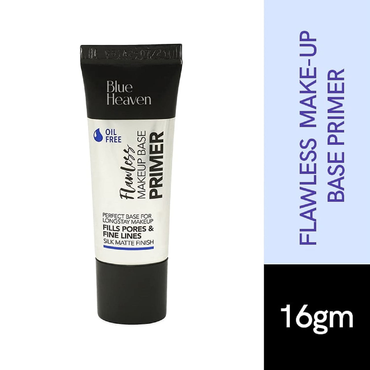Blue Heaven Flawless Makeup Base Primer | Smooth & Long-Lasting Base | Pores & Fine Lines Minimizer Primer for Face makeup | Silk Matte Finish | Non-Greasy and Oil-Free | Silicon Gel-Based Infused with Aloe Extracts | 16ml