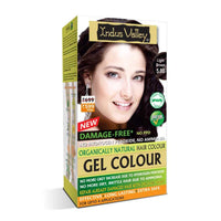 INDUS VALLEY Damage Free Natural Gel Hair Colour for Women | Ammonia & PPD Free Organic Hair Colour with 100% Grey Coverage, Long Lasting Conditioning Hair Color | Light Brown 5.00-220 ml