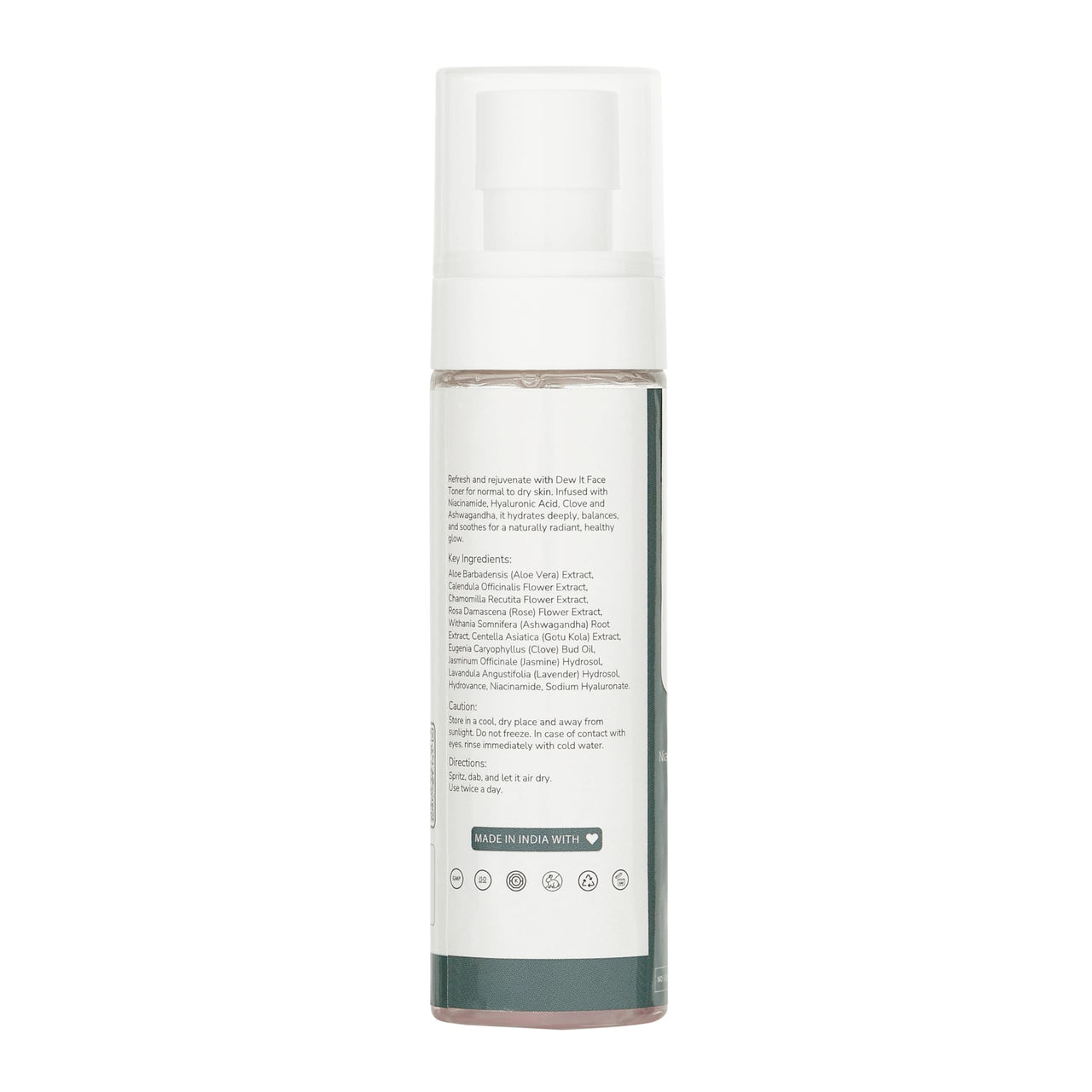Nature’s Kinn Clove Ashwagandha Face Toner | Hydrating & Soothing Toner for Normal to Dry Skin | With Niacinamide, Hyaluronic Acid & Gotu Kola | Alcohol-Free, No Parabens or Sulphates | 100ml