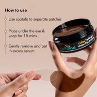 mCaffeine Coffee Hydrogel Under Eye Patches for Dark Circles | Cooling Under Eye Patch Mask with Caffeine & Hyaluronic Acid for Instant Hydration & De-Puffing | 15 Pairs
