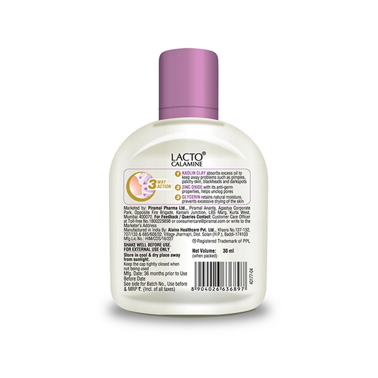 Lacto Calamine Face Lotion for Oil Balance - Oily Skin - 30 ml