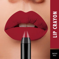 Swiss Beauty 12 Hrs. Stay Matte Lip Crayon, Smoke Red, 3g - Long Lasting, Waterproof, Super Stay, Matte Finish Lip Crayon, Long Wear, Crayon Lipstick