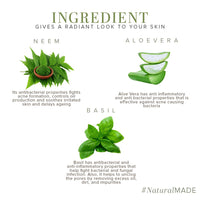 Khadi Herbal Ayurvedic Aloevera Neem and Basil F.Mass.Gel, 100g