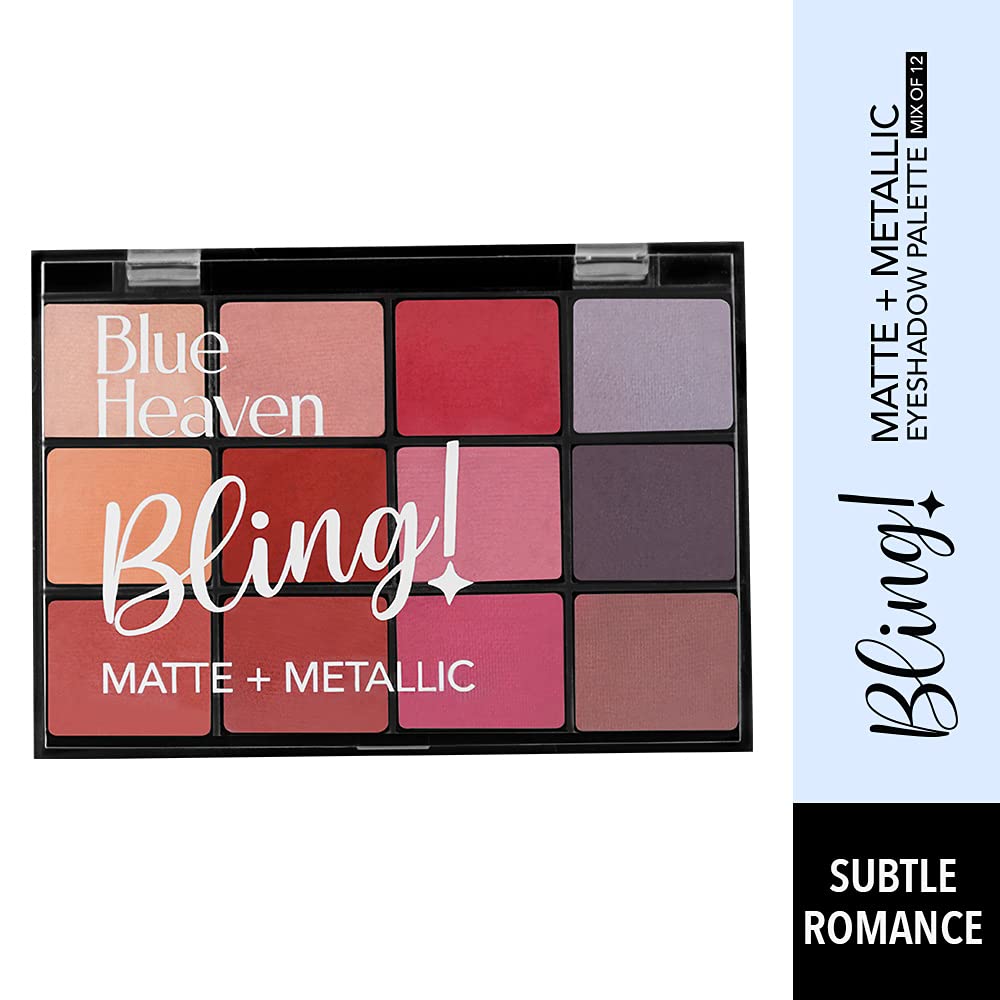 Blue Heaven Matte Love Mini Lipsticks & 12-In-1 Bling Eyeshadow Combo, Multicolor