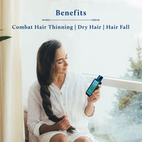 Blue Nectar Rosemary Oil for Hair Growth with Bhringraj Oil for Hair | Natural Alternate for Redensyl | Non- Sticky Ayurvedic Hair Oil with Amla Hair Oil (9 Herbs, 100ml)