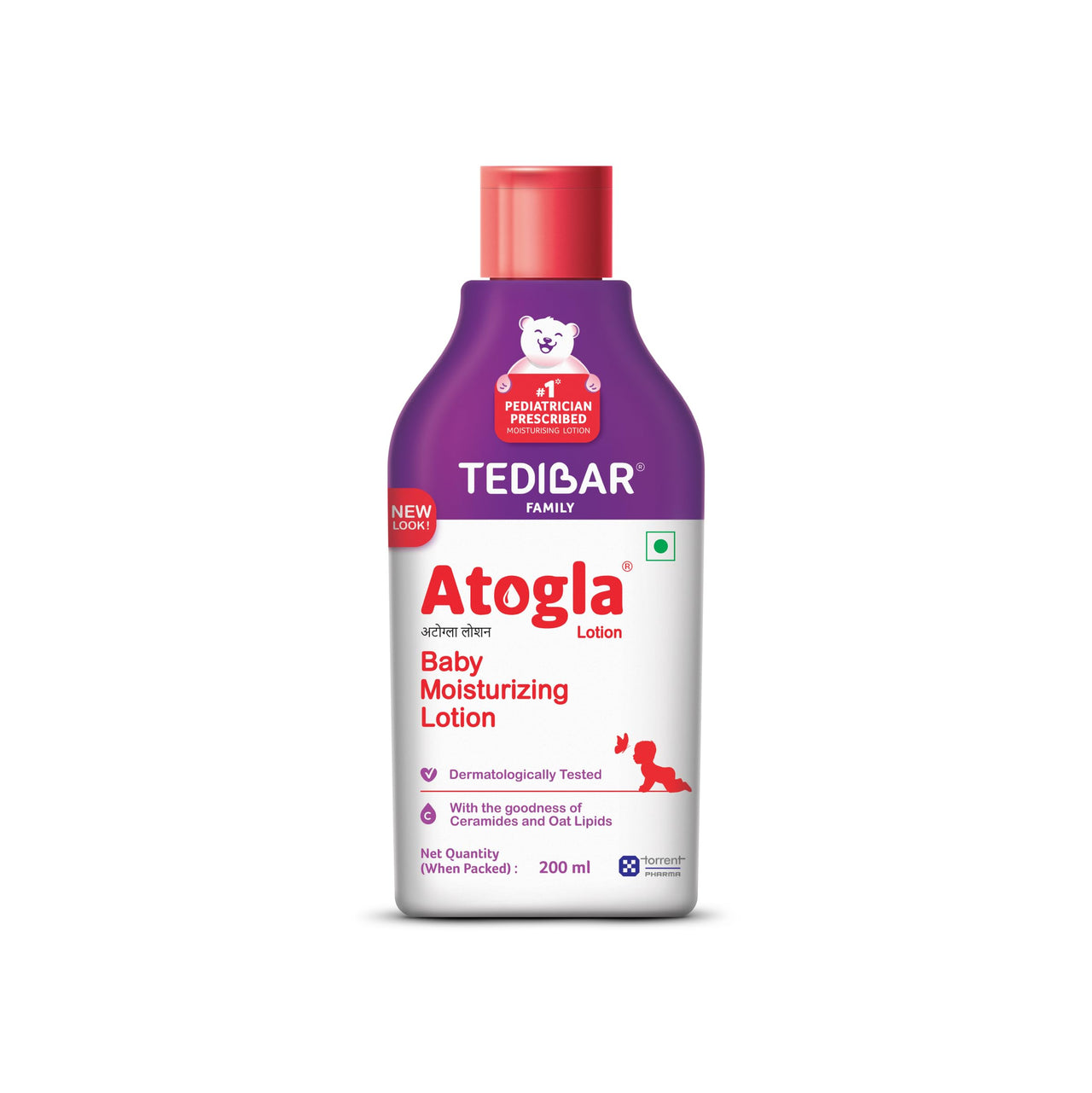 Atogla Baby Lotion 200ml from Tedibar Family | No. 1* Pediatrician prescribed Moisturising Lotion- By Torrent Pharma