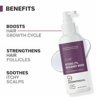 DERMATOUCH Rosemary Water Spray For Hair Growth (50 ml) | Advance 2% Actives Rosemary, Redensyl, Anagain + Procapil Hair Spray Mist for Hair Fall Control, Stimulates Hair Growth, Adds Shine , Strengthens Hair