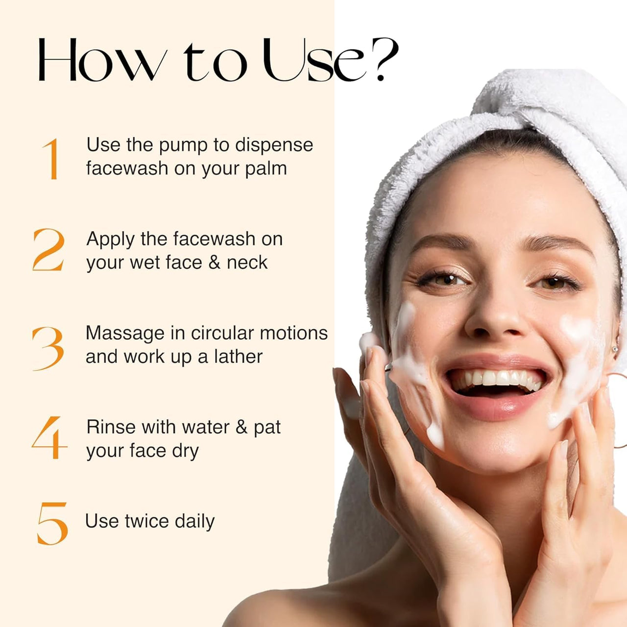 Nourish Mantra Vitamin C Glow Face Wash | Gently Cleanses & Illuminates the Skin | Infused With Vitamin C, Aloe Vera, & Vitamin E | Suits All Skin Types | For Men & Women | 200 ml