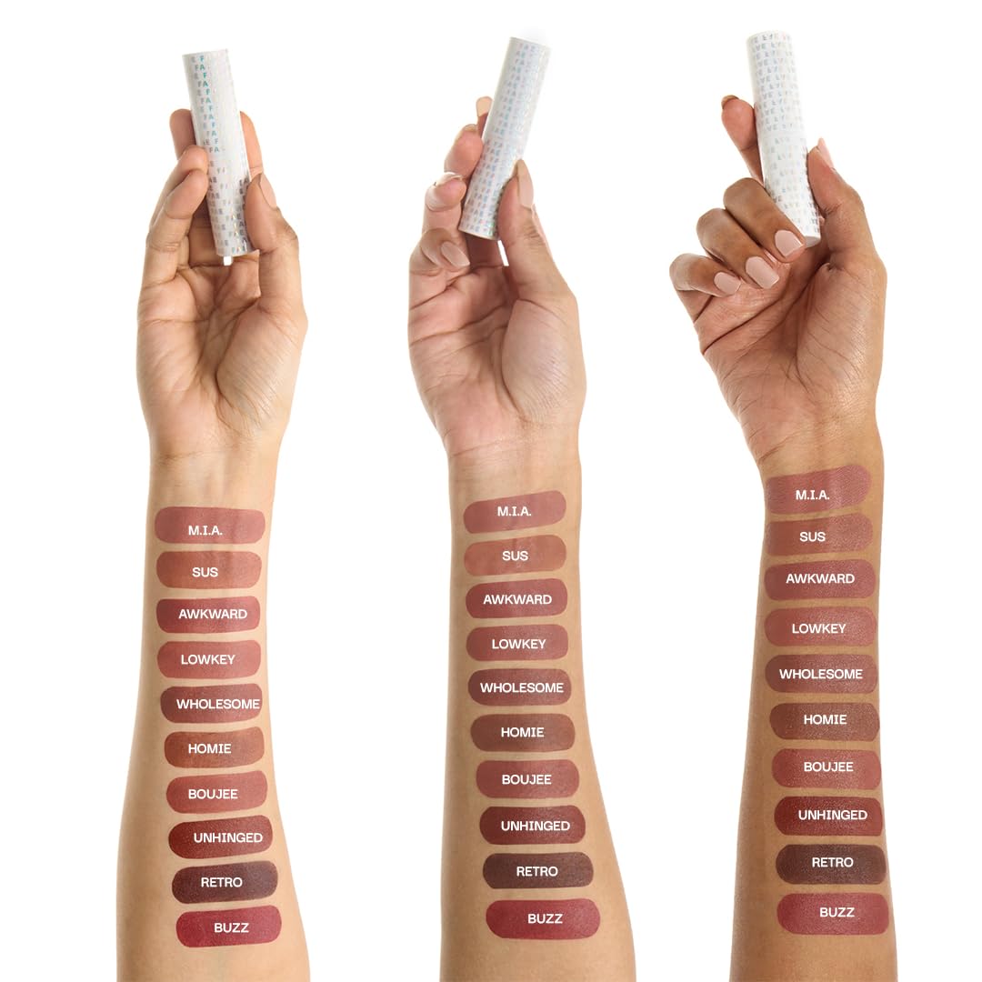FAE Beauty Modern Matte Lipstick | Comfortable Cushion Matte Formula | One Stroke Application | Longwear | Richly Pigmented (Shade Boujee)