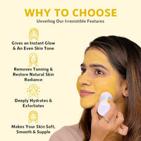 Orgatre Ubtan Face Mask Stick For Men & Women For Sun Tan, Natural Glow With Natural Haldi | 40 Grams