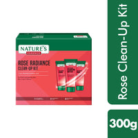 NATURES ESSENCE Rose Radiance Clean-Up Kit, 300Gm, White