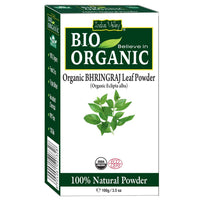 INDUS VALLEY Bio Organic Natural And Pure Bhringraj Powder | Eclipta alba with Herbal Henna Powder Set of 2 for Hair Care - (100g*3 =300g)