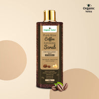 Organic Netra Pure Raw Coffee Exfoliate Scrub for Face and Body with Vitamin E | Deeply Hydrates and Moistures Skin | Enriched with Natural and Organic Ingredients|Paraben Free - 135gm (Pack of 1)
