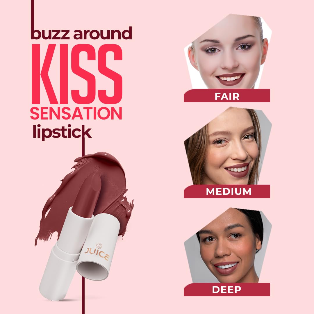 Juice Kiss Sensation Lipstick with Goodness of Bio Retinol, & SPF 15 UV Protection