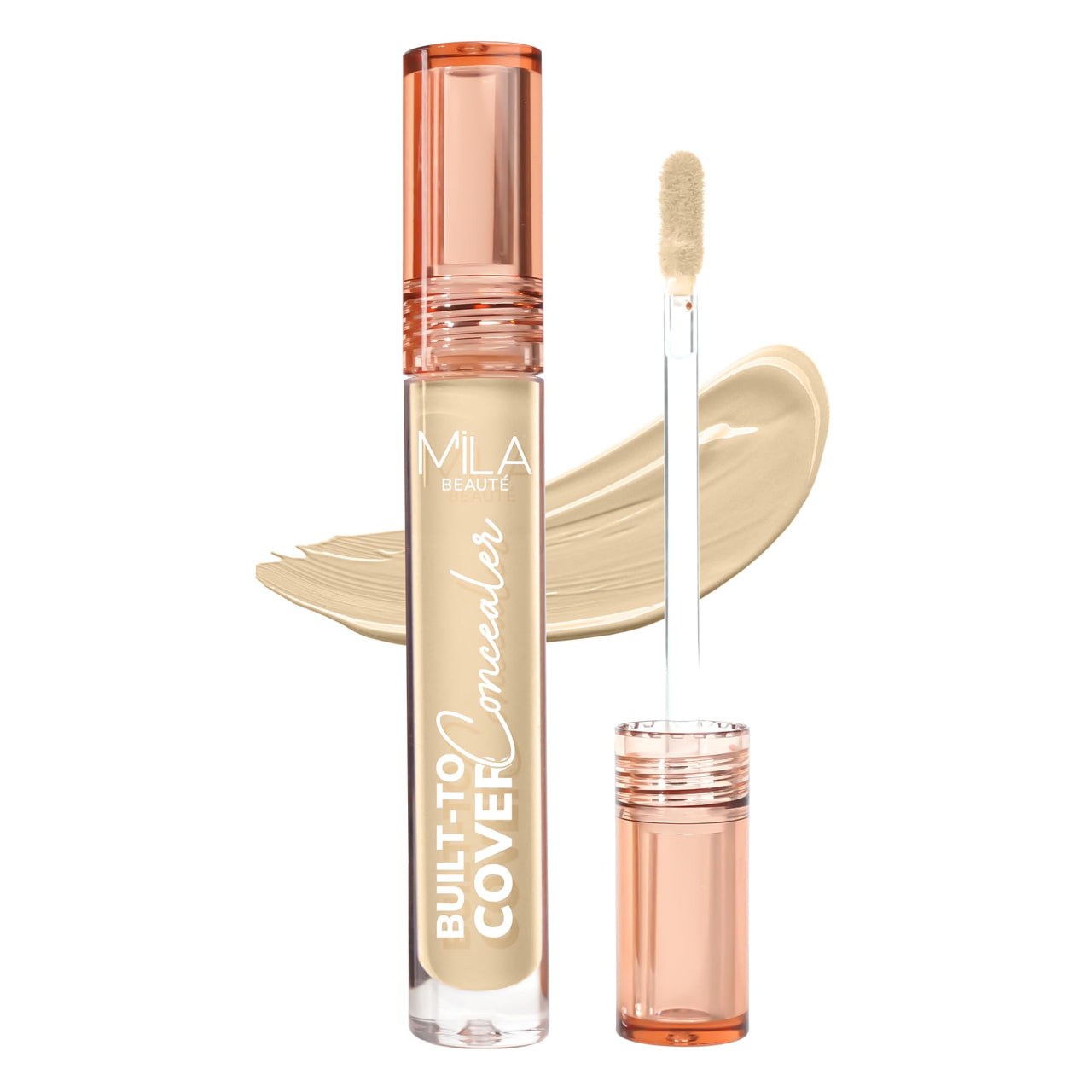 Mila Beauté Built to Cover Liquid Concealer for Women With Spf & Hyaluronic Acid| Full Coverage Matte Finish Concealer for Dark Circles | Easily Blendable & Waterproof Formula| Suitable for Indian Skin Tones - 104N Natural Beige