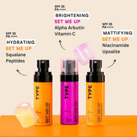 TYPE BEAUTY INC. Mattifying Setting Spray with SPF 35 PA++++ | 12Hr Long-Lasting & Waterproof | Matte Finish for Oily & Acne-Prone Skin | Oil Control & Lightweight | Makeup Fixer | 60ML