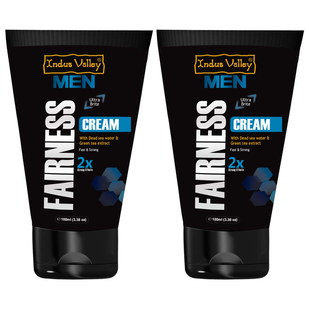 INDUS VALLEY MEN Fairness Cream For Natural Fair Look - Set of 2 (100 * 2=200 ml)