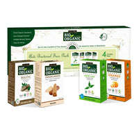 INDUS VALLEY Antibacterial Face Pack (Neem & Mulethi Powder,Orange Powder,Sandalwood) Beauty Gift Set -120g, Each 30gm
